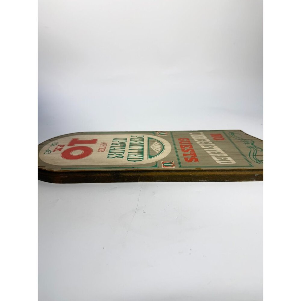 Wooden Western Saloon Sign No Unregistered Guest Upstairs Vintage YorkKraft - Picture 12 of 15